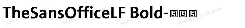 TheSansOfficeLF Bold字体转换